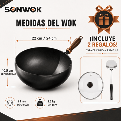 SONWOK® 24 cm | Calor Uniforme + Duración por Años